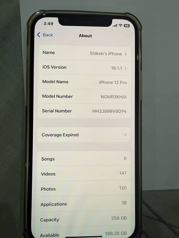 iphone 12 Pro | PTA Approved | 10/10 | 89% battery 0