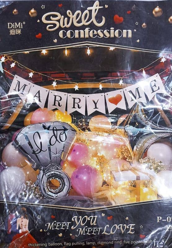 Marry me , theme balloons , surprise , gift 1