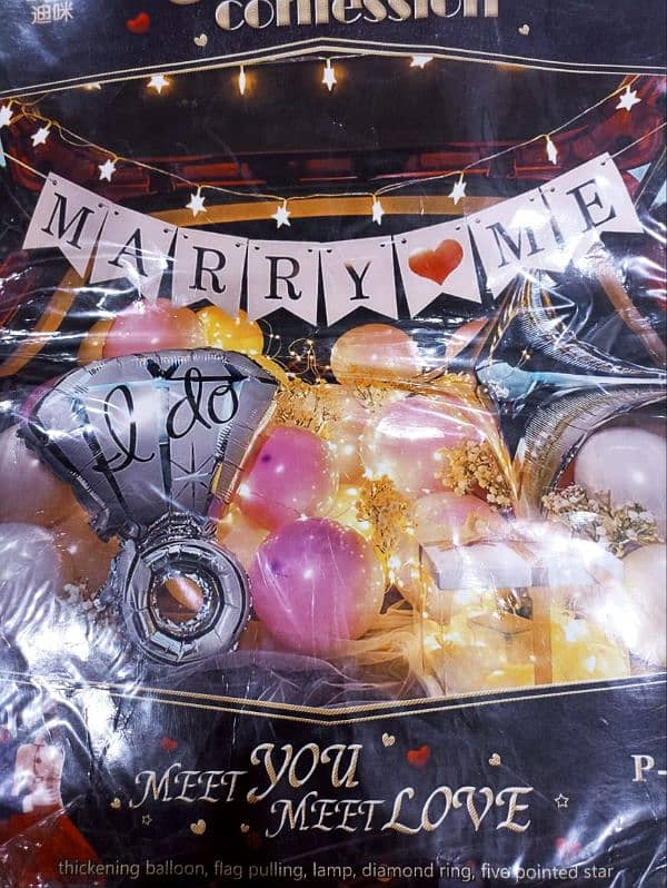 Marry me , theme balloons , surprise , gift 2