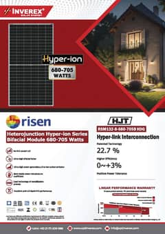 Risen 690 watt  HJT Hyper-ion Series Bifacial 690 Watts