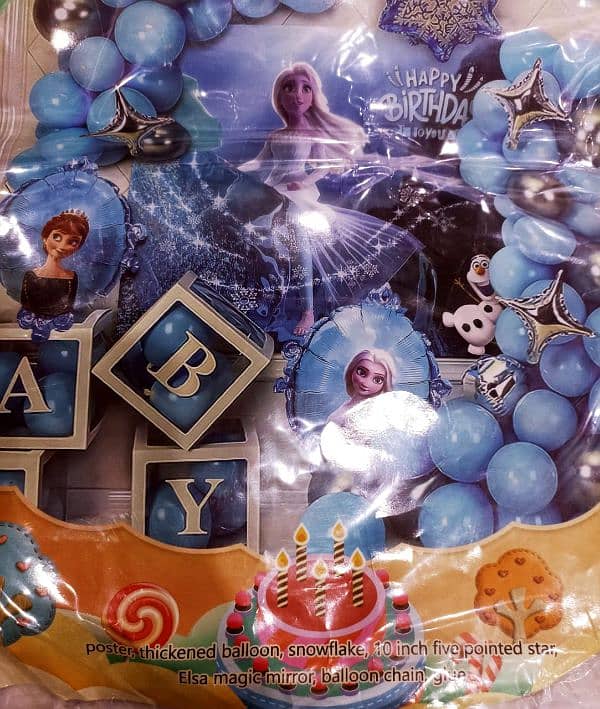 Elsa theme balloons  birthday party , birthday balloons 1