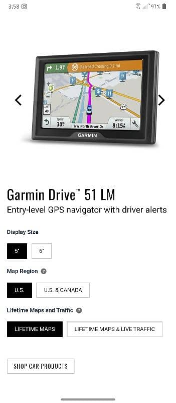 Garmin Drive 51 Car Navigation Map 18