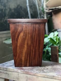 Shesham solid wood flowers pot