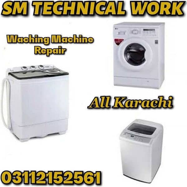 Waching machine fully Automatic Repair All karachi 0