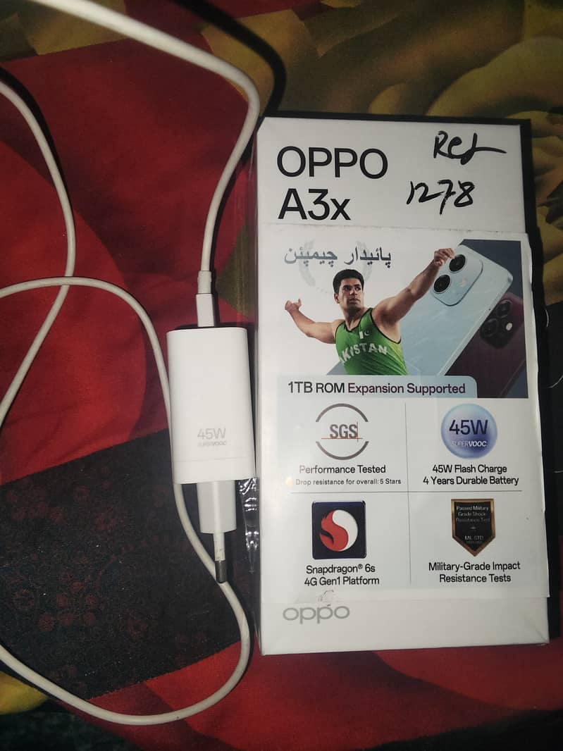 Oppo A3X  4+4gb Ram . 128 gb Rom 0