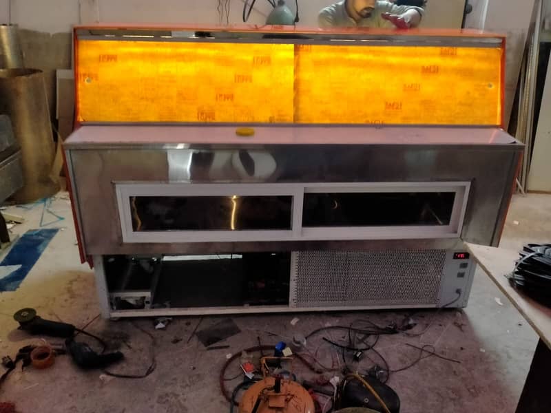 Latest Meat Chiller Display Meat Display Chiller Horizontal Counter 2