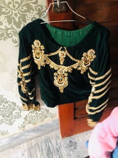 mehndi green valvet lehnga