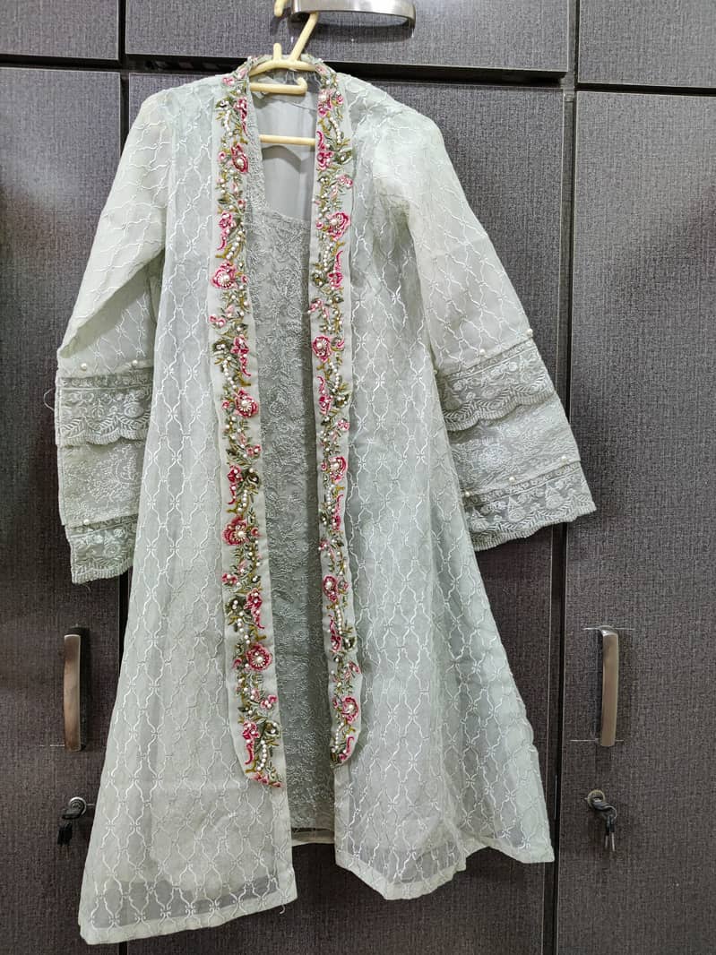 Embroidered coat dress 0