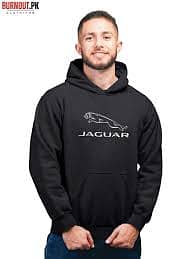 NEW TRENDY WINTER COLLECTION JAGUAR PRINTED BLACK ZIPPER HODDIE FOR M 1