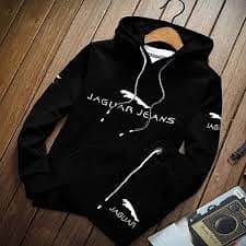 NEW TRENDY WINTER COLLECTION JAGUAR PRINTED BLACK ZIPPER HODDIE FOR M 2