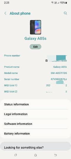 samsung ao5s 4gb 128gb blck color 10/10 condition