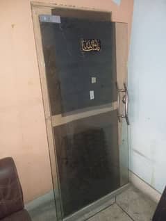 Office k Sheeshay Ka Darwaza Or frame with Lock