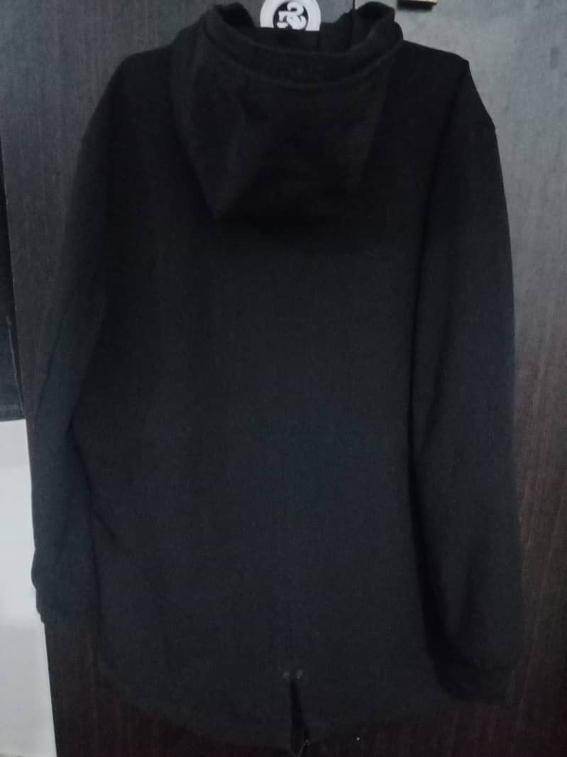 Black flexible imported  long jacket 3