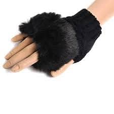 MIZUNO Fashion Women Faux Rebbit Fur Gloves Hand Wrist Warmer Winter 0