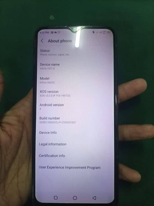 infinix hot 8 X650c 4/64gb 2