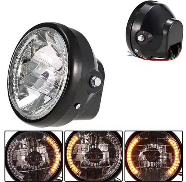 6.75" round headlight for bike 0