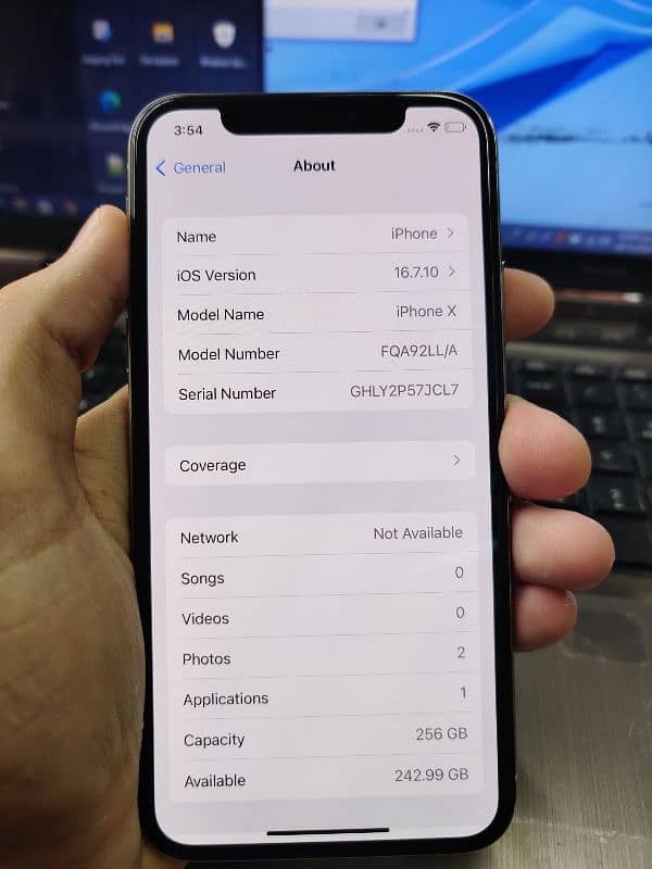 IPHONE X /PTA APPROVED/ 256GB/ FACE ID WORKING 3