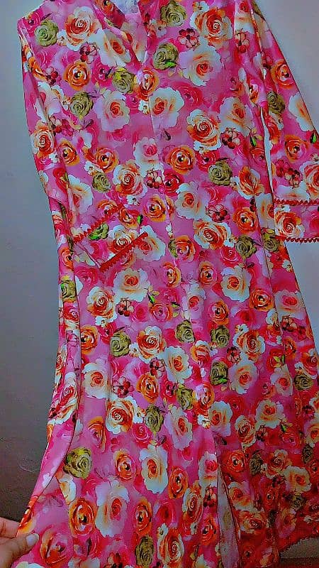 long open frock floral print 2