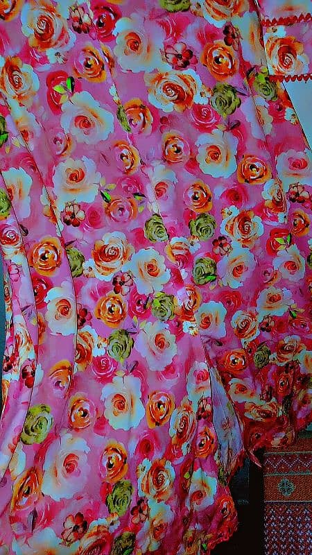 long open frock floral print 3