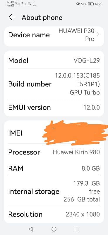 Huawei p30 pro PTA official approved 5