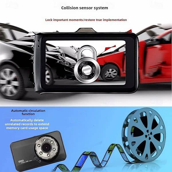 Dual Dash Cam 1920x1080P FHD 2