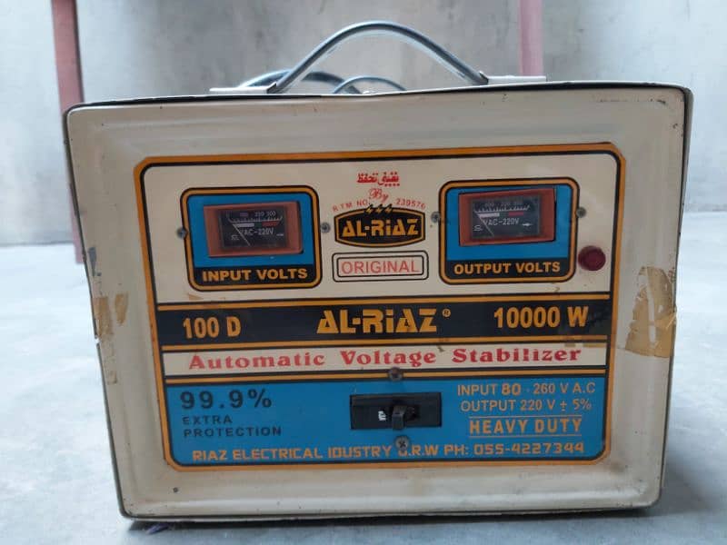 STABLIZER 10,000 WATTS AL-RIAZ walon ka 0