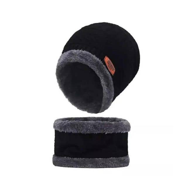 Wool Cap With Neck Warmer/Free Delivery 1