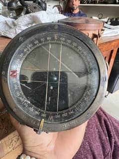 antique british jet compass