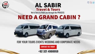 Rent A Toyota Hiace Grand Cabin van in Lahore | Airport Transfer Near