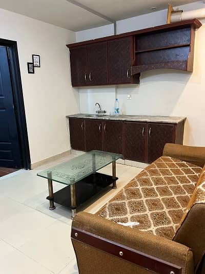 1BED FURNISHED APORTMENT IS AVAILABLE FOR SALE IN SECTOR C BAHRIA TOWN LAHORE 1