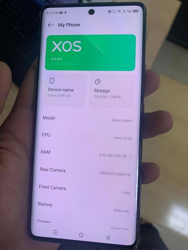 Infinix Zero 40 Edge display 3