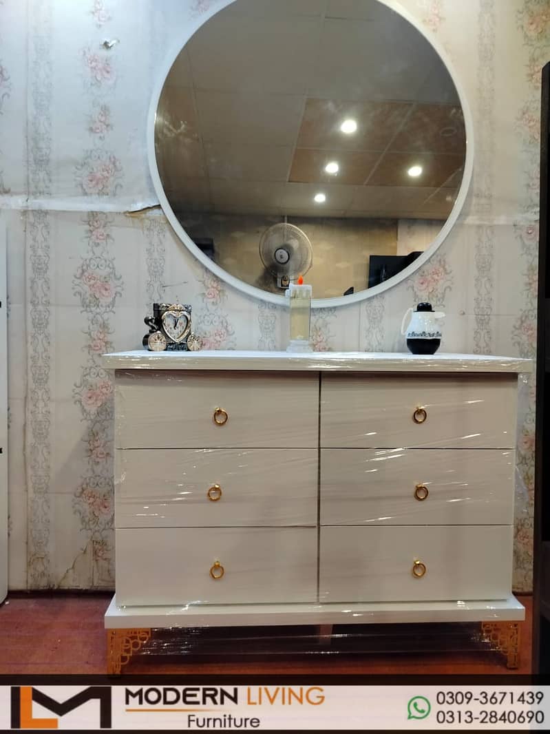 Dressing Table Round Mirror And Full Mirror Best Quality 14