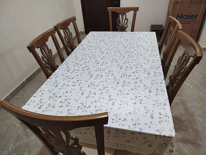 6 seater Dining table / dining table with six chairs / wooden dining 1