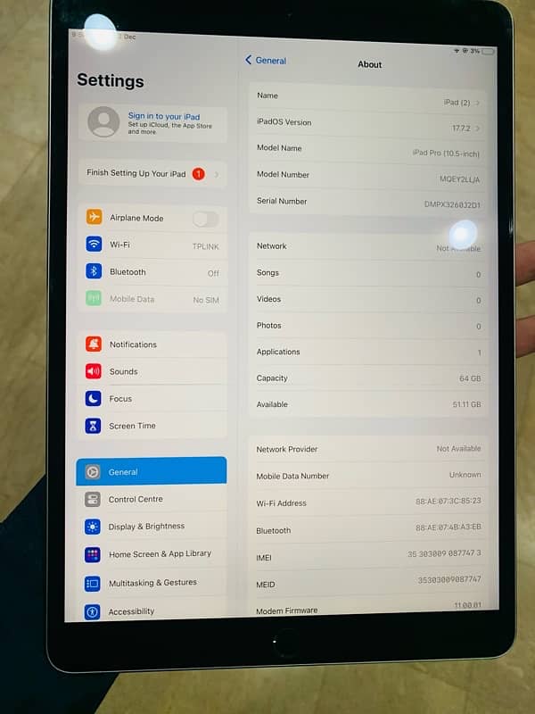 IPAD PRO 10.5 WIFI AND CELLULAR 7