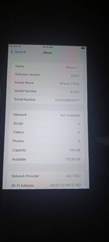 Iphone 7 plus 10/9 condition hai battery change hai 1