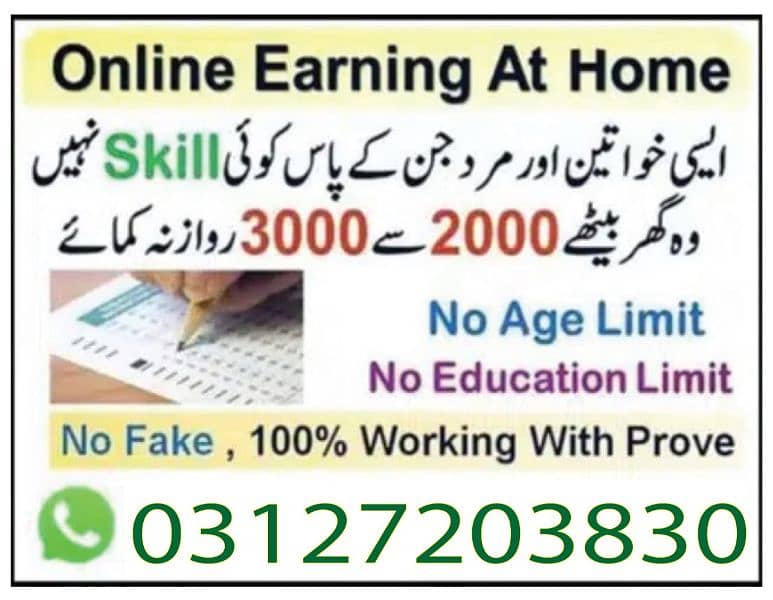 Online job available, Typing/Assignment/Data Entry/Ad posting etc 0