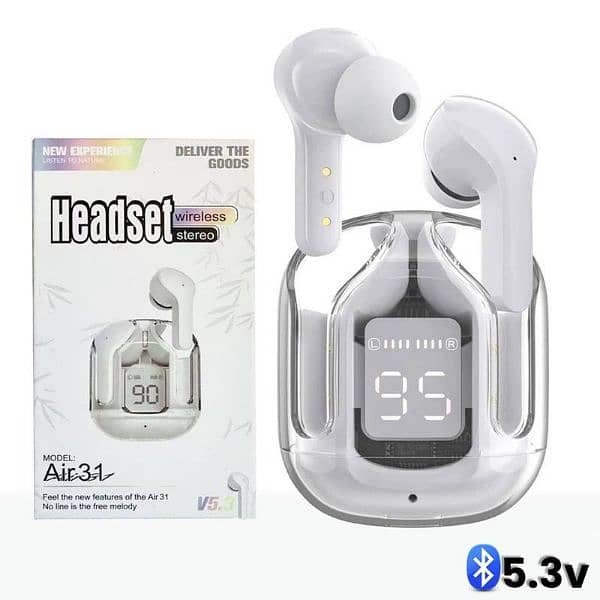 Air31 With Silicone Pouch Blotooth Earbuds 3