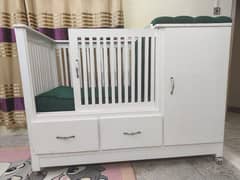 WOODEN BABY COT