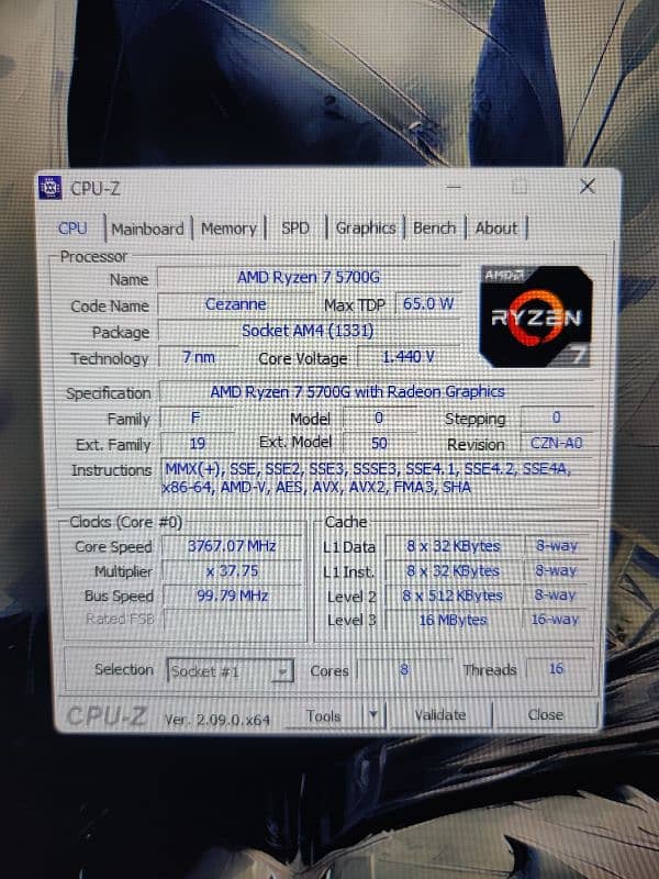 AMD ryzen 5700g + Msib550M pro 1