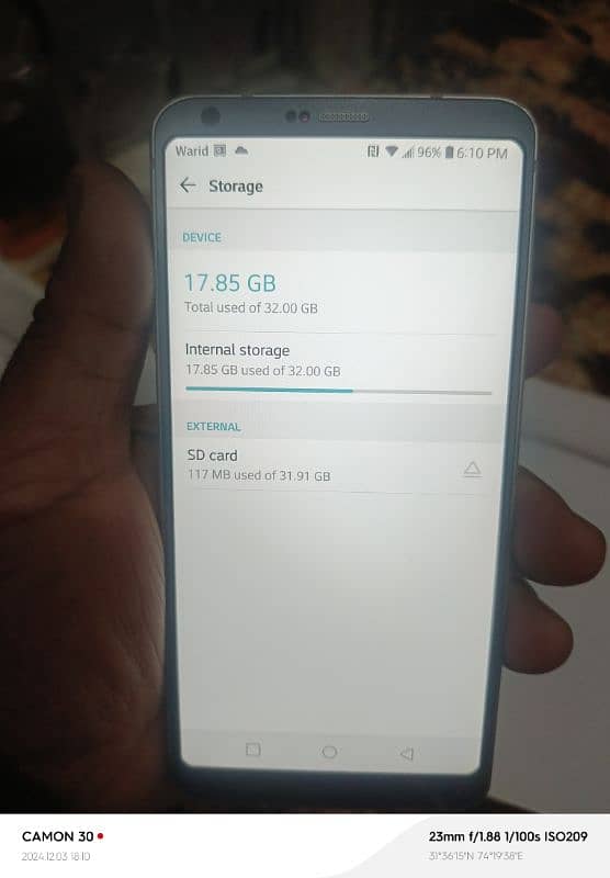 lg g6 4GB Ram 32 GB memory PTA Aprove 5