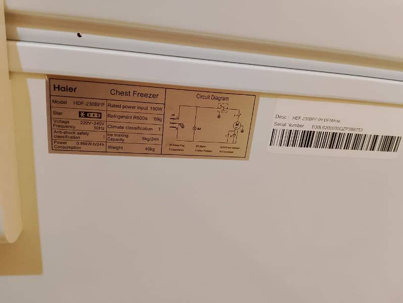 Haier Deep Freezer 4