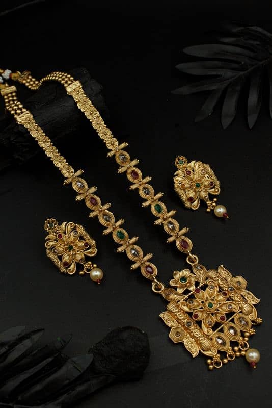 Rajwari mala  With earrings  Limited stock   Available in 12 desings 8