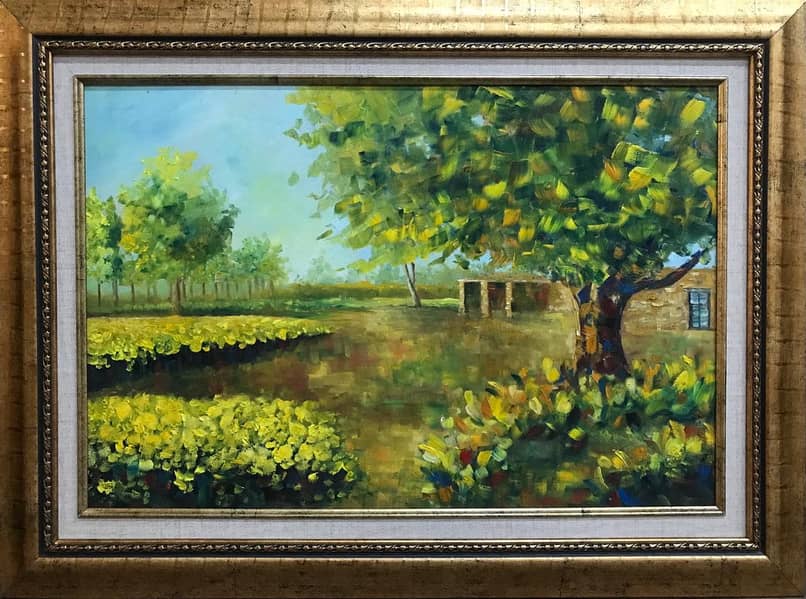 Village Landscape/Wall Hanging/Painting/Oil Painting/Caligraphy 5