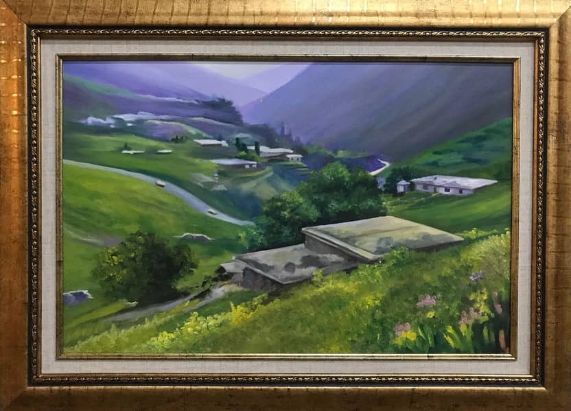 Village Landscape/Wall Hanging/Painting/Oil Painting/Caligraphy 9