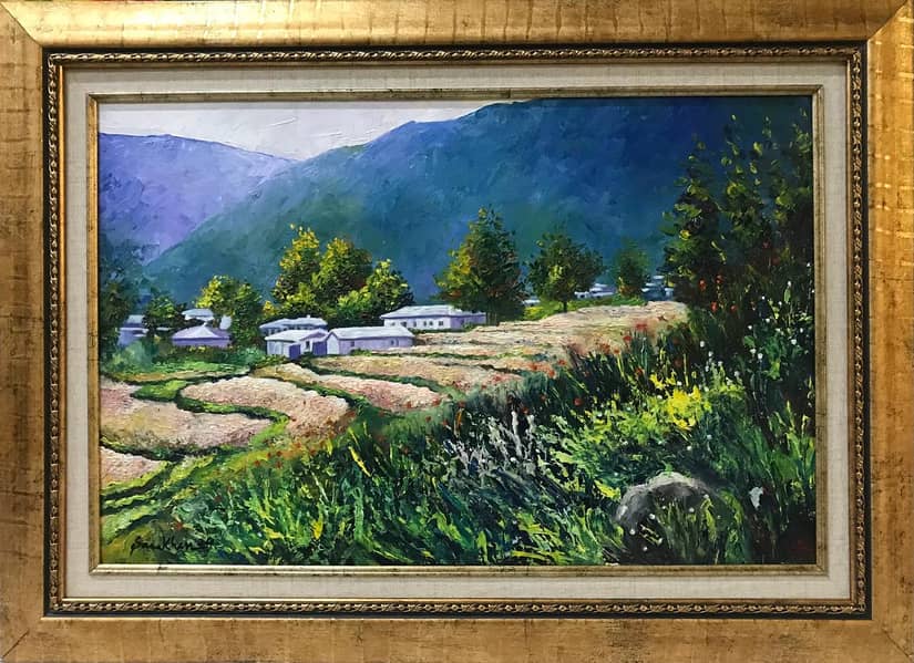 Village Landscape/Wall Hanging/Painting/Oil Painting/Caligraphy 14