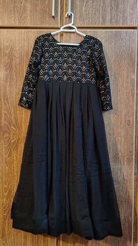 Frock - Hand stitched (Black pure chaffon) 0