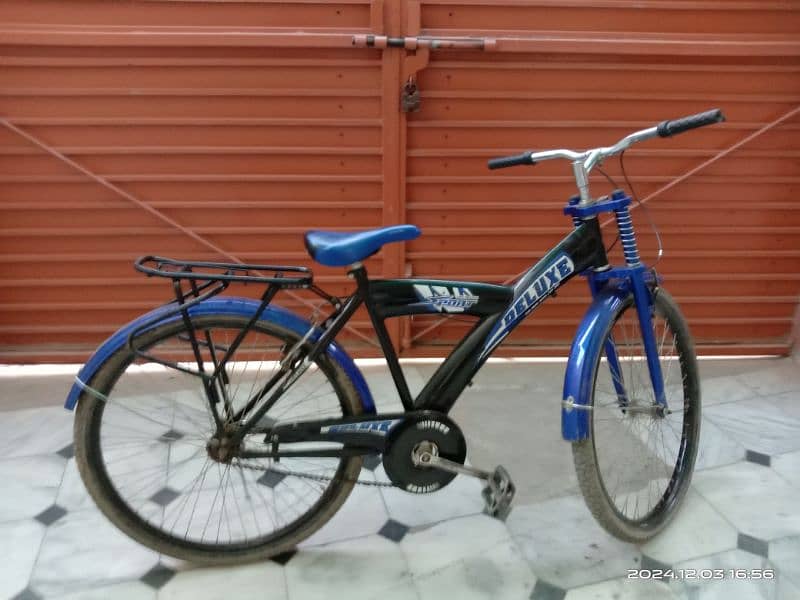 Deluxe  bike cycle  children boy cycle blue  color and black 1