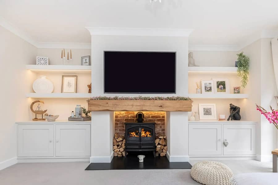 Media Wall/media wall with fire place/PVC Cabinets/home decor 1