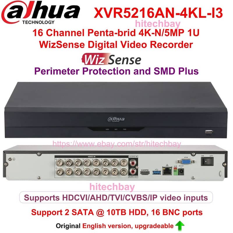 XVR5216AN, 16 Channel, 5MP Value/1080P,  2HDDs option 0