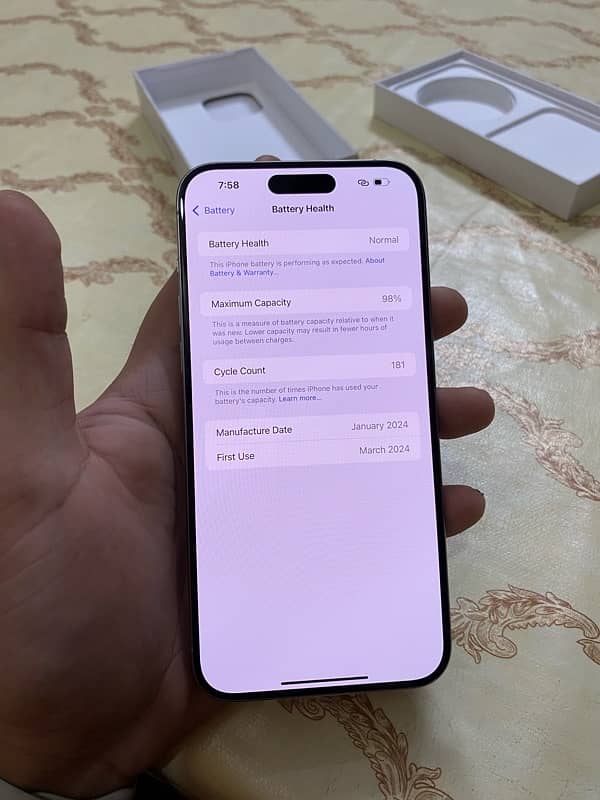 IPHONE 15 PRO MAX 256GB NON PTA LLA FACTORY 7